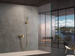 Mitigeur de douche or brossé offre un design épuré et moderne. Le flexible et le jet réglable vous permettent de cibler les zones à masser ou de vous détendre sous une pluie fine. GARANTIE 5 ANS, LIVRAISON OFFERTE 5 à 6 Jours